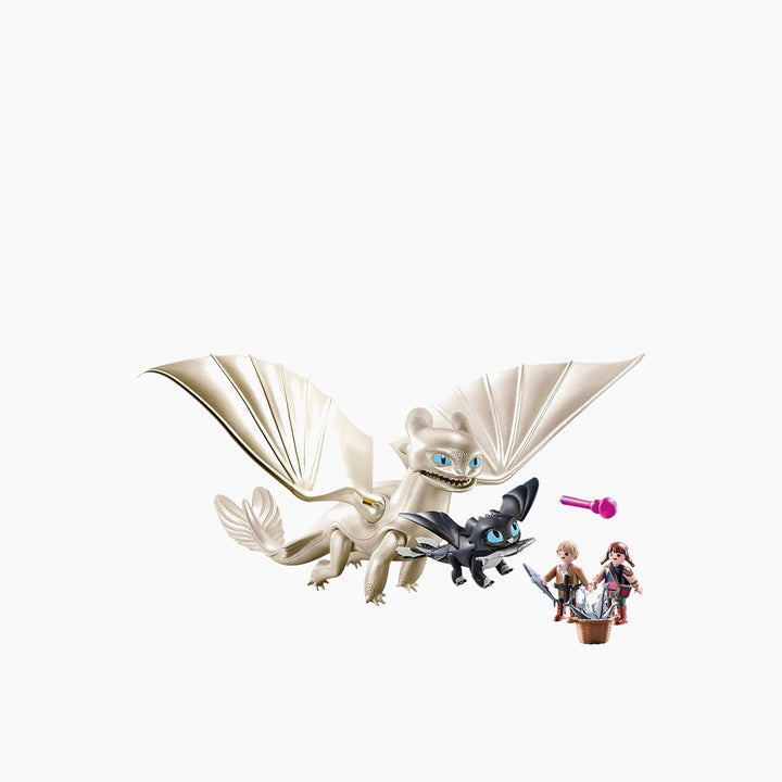 Playmobil Light Fury and Baby Dragon Playset