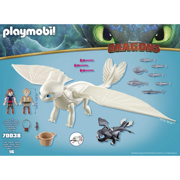 Playmobil Light Fury and Baby Dragon Playset