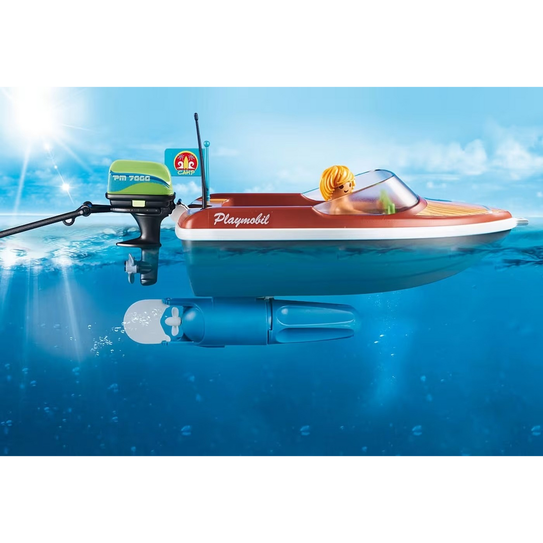 Playmobil Speedboat With Tube Riders Toy Playset - HUNA
