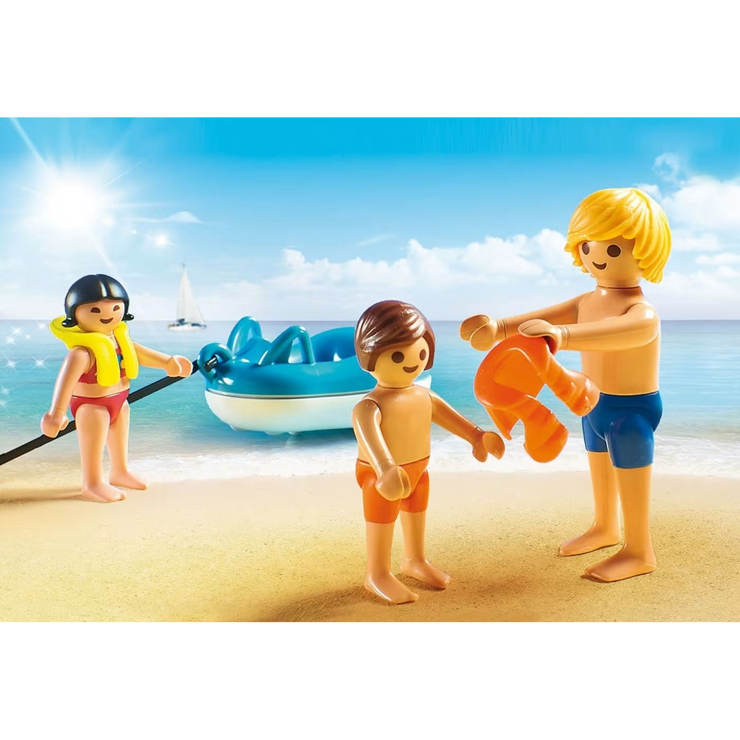 Playmobil Speedboat With Tube Riders Toy Playset - HUNA