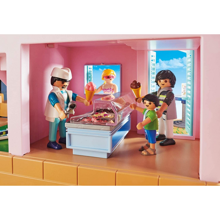 Playmobil Waterfront Ice Cream Shop Toy Playset - HUNA