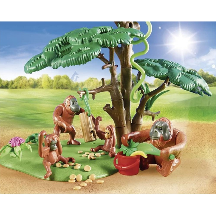 Playmobil Orangutans with Tree Toy Playset - HUNA