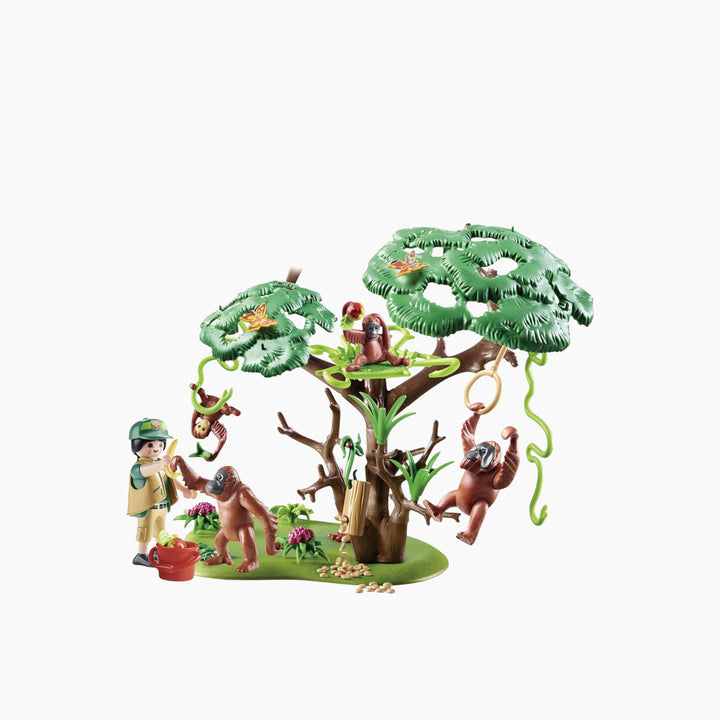 Playmobil Orangutans with Tree Toy Playset - HUNA