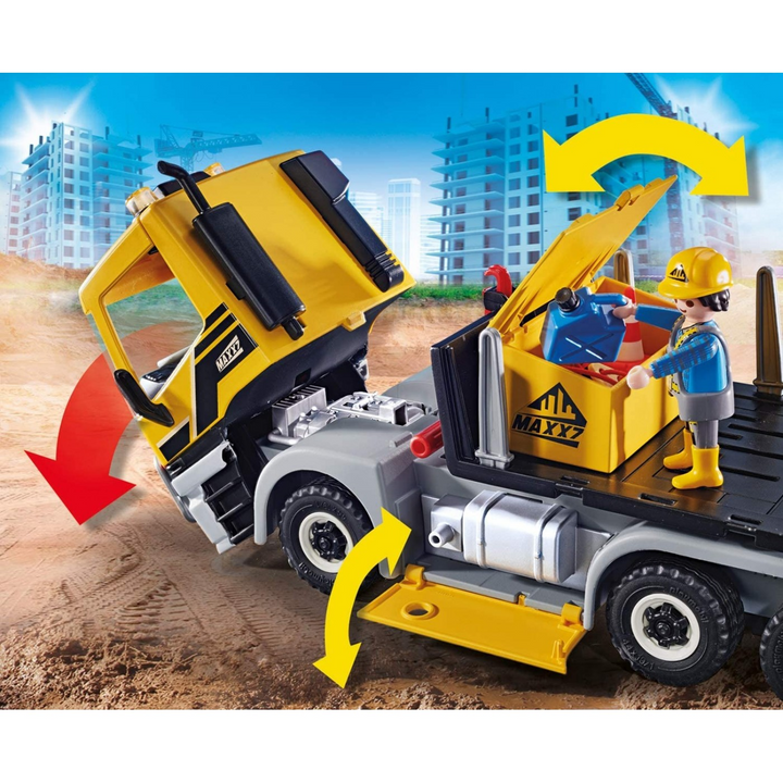 Playmobil interchangeable truck toy playset with accessible driver&