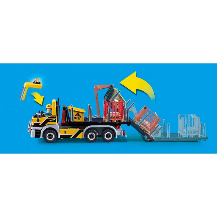 Playmobil interchangeable truck toy playset with accessible driver&