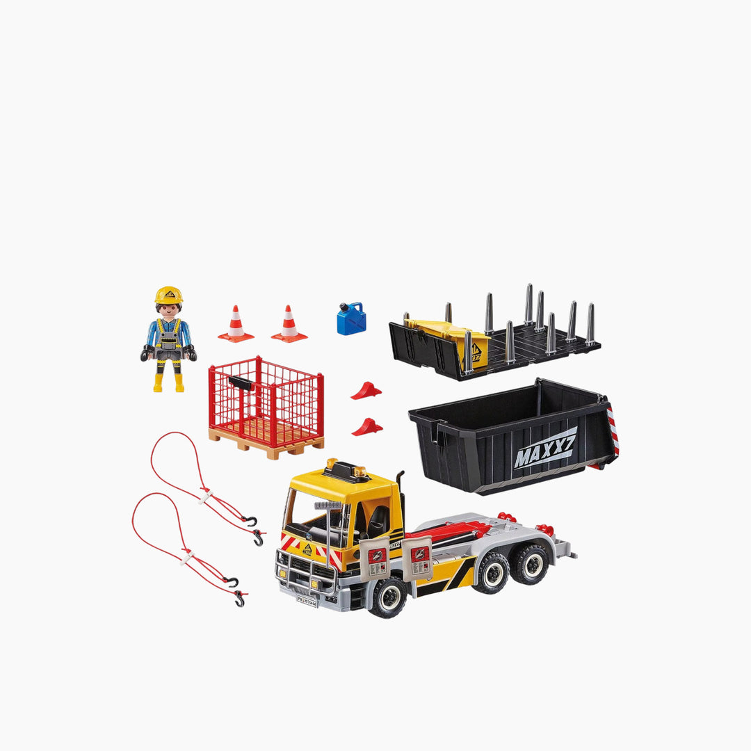 Playmobil interchangeable truck toy playset with accessible driver&
