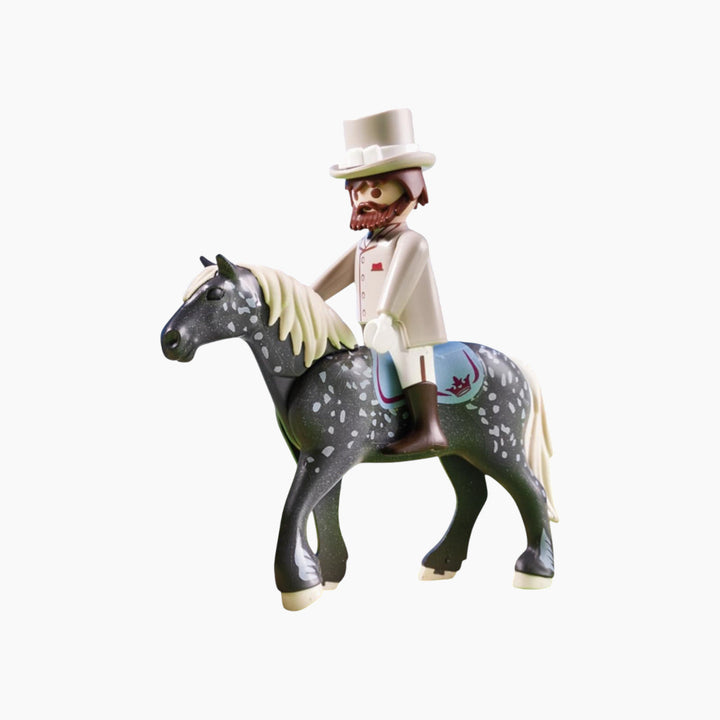 Playmobil horse-drawn carriage toy playset with figures and accessories