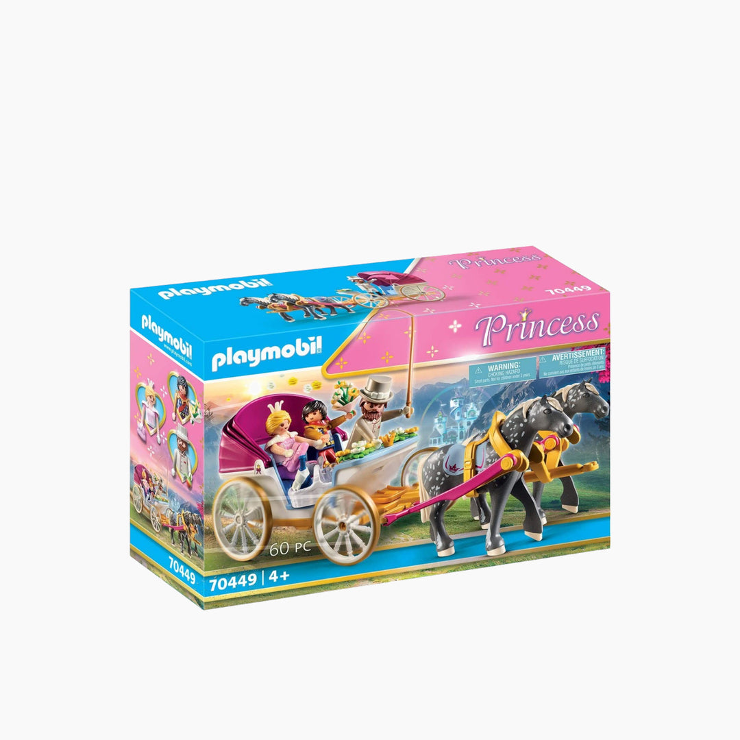 Playmobil horse-drawn carriage toy playset with figures and accessories
