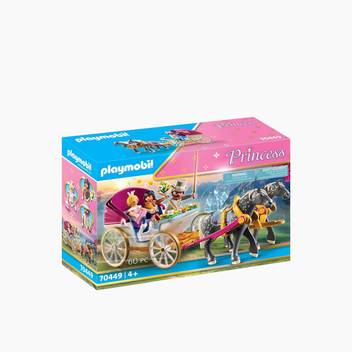 Playmobil horse-drawn carriage toy playset with figures and accessories