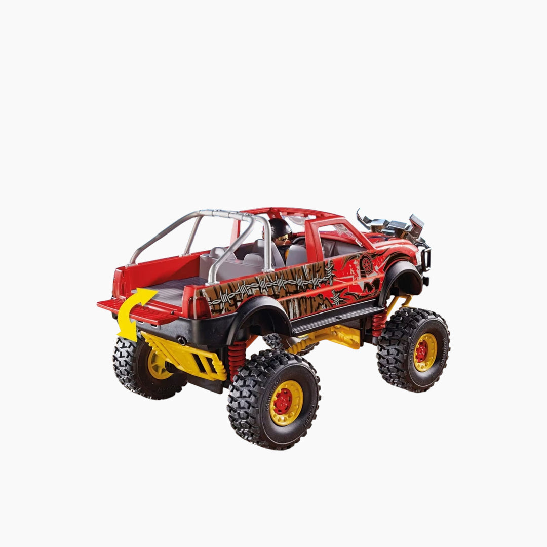 Playmobil Stunt Show Bull Monster Truck toy playset with 57 pieces