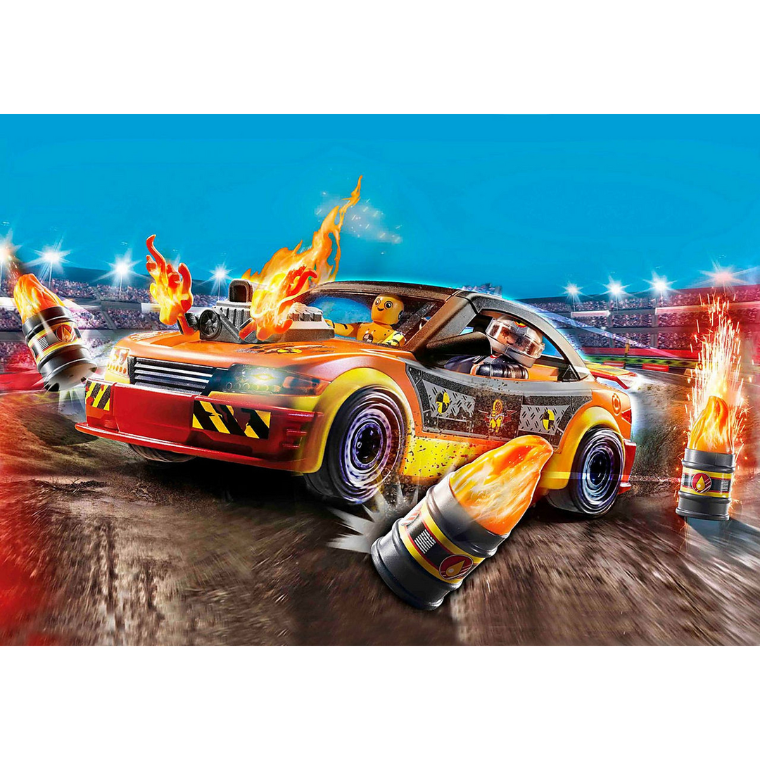 Playmobil Stunt Show Crash Car playset with driver and accessories
