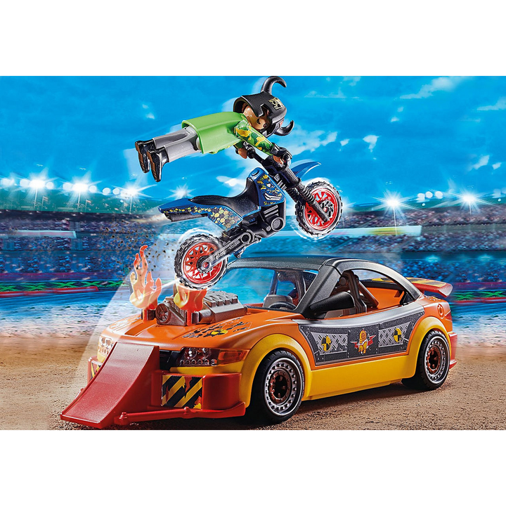 Playmobil Stunt Show Crash Car playset with driver and accessories