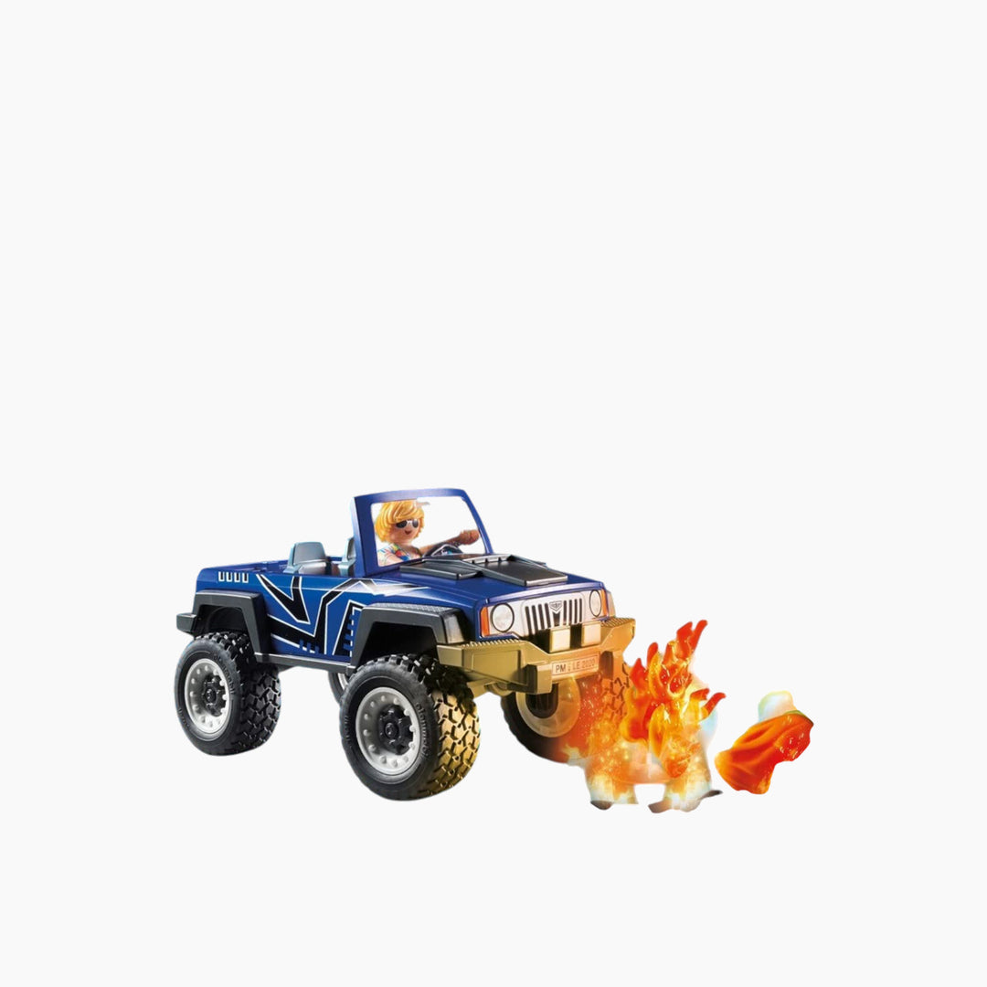 Playmobil fire engine toy playset with lights and sound