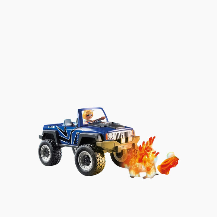 Playmobil fire engine toy playset with lights and sound
