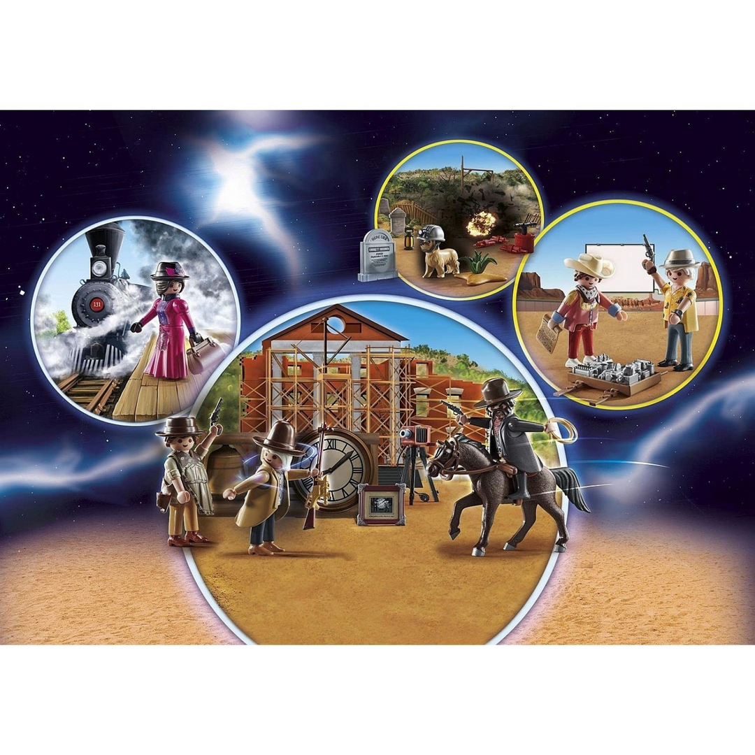 Playmobil Advent Calendar Back to the Future Part 3 toy playset with seven figures and accessories