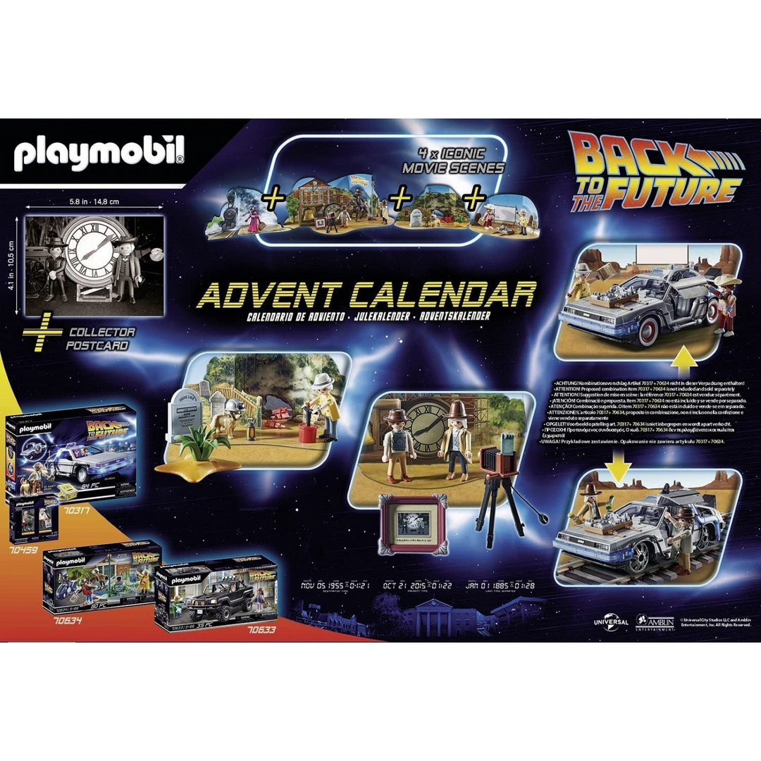 Playmobil Advent Calendar Back to the Future Part 3 toy playset with seven figures and accessories