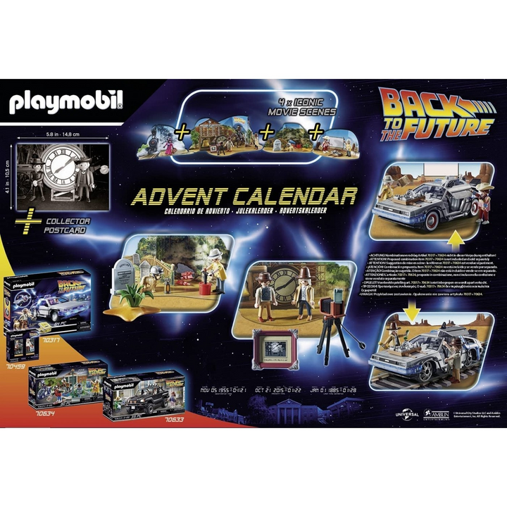 Playmobil Advent Calendar Back to the Future Part 3 toy playset with seven figures and accessories