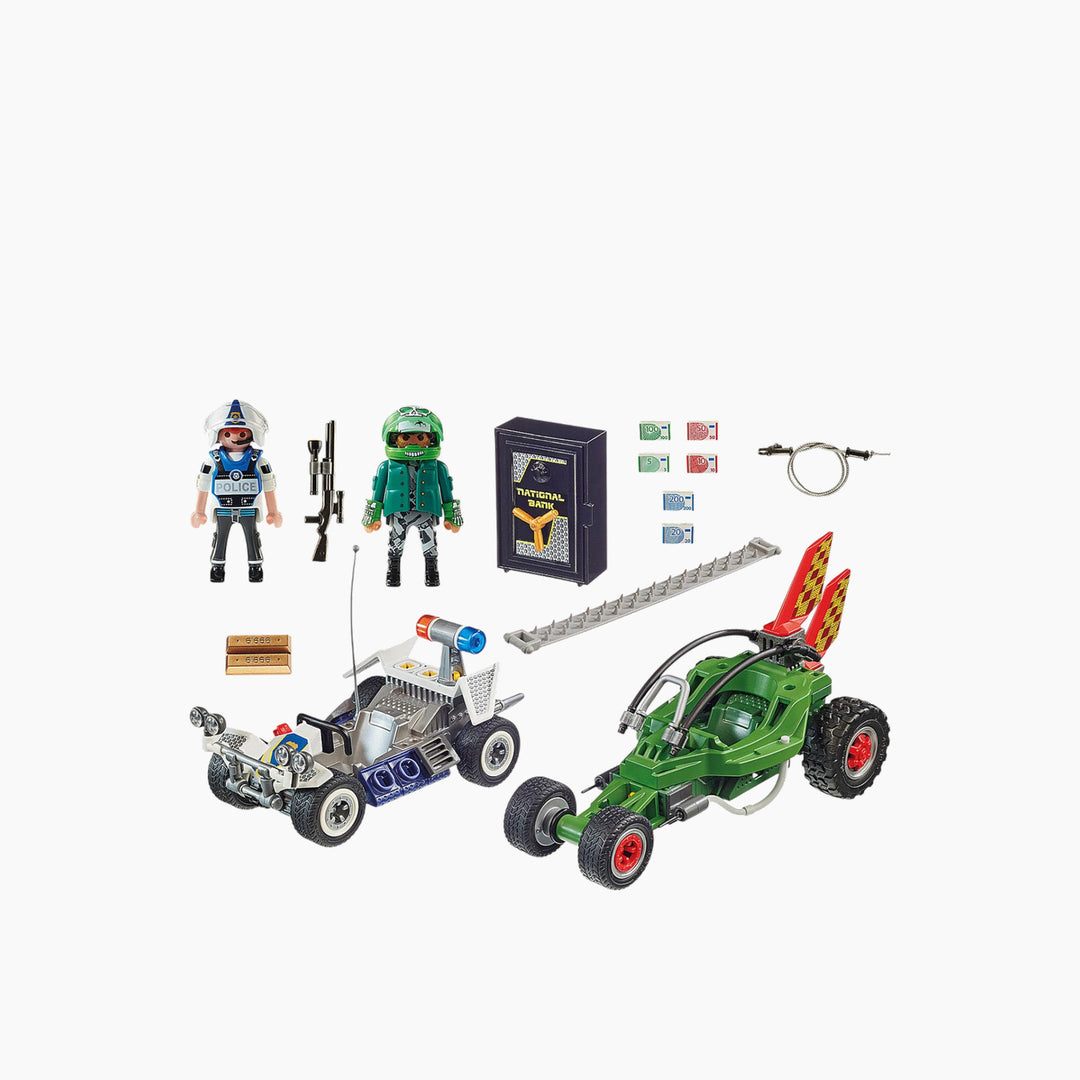 Playmobil Police Go-Kart Escape toy playset with 125 pieces