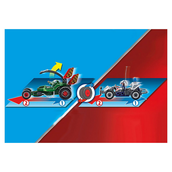 Playmobil Police Go-Kart Escape toy playset with 125 pieces