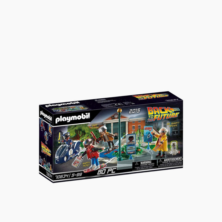 Playmobil Back to the Future Part II Hoverboard Chase toy playset with 80 pieces