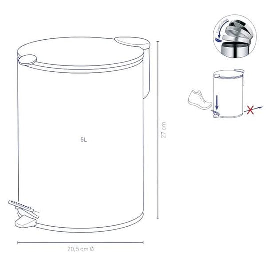 Kela Mats Waste Pedal Bin