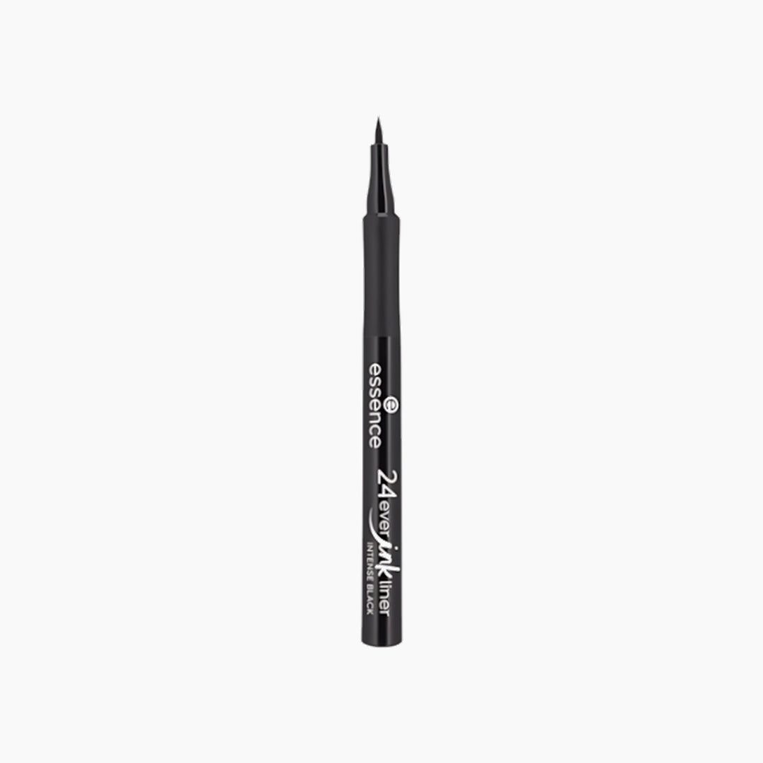 Essence 24ever Ink Liner Intense Black with a precise tip and matte finish