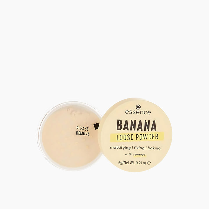 Essence Banana Loose Powder with a soft yellow tint