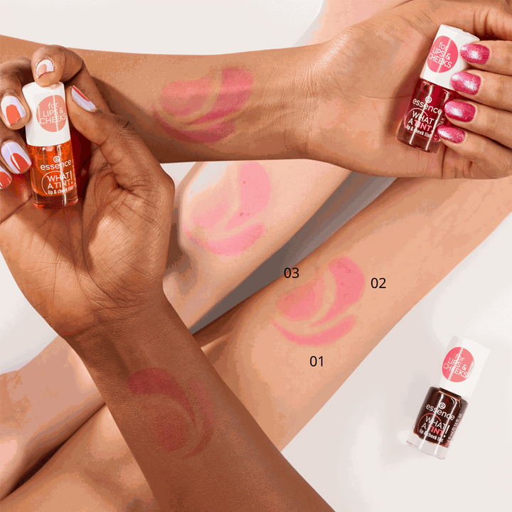 Essence What A Tint! ملوّن الشفاه والخدود 01 قبلة من وردة