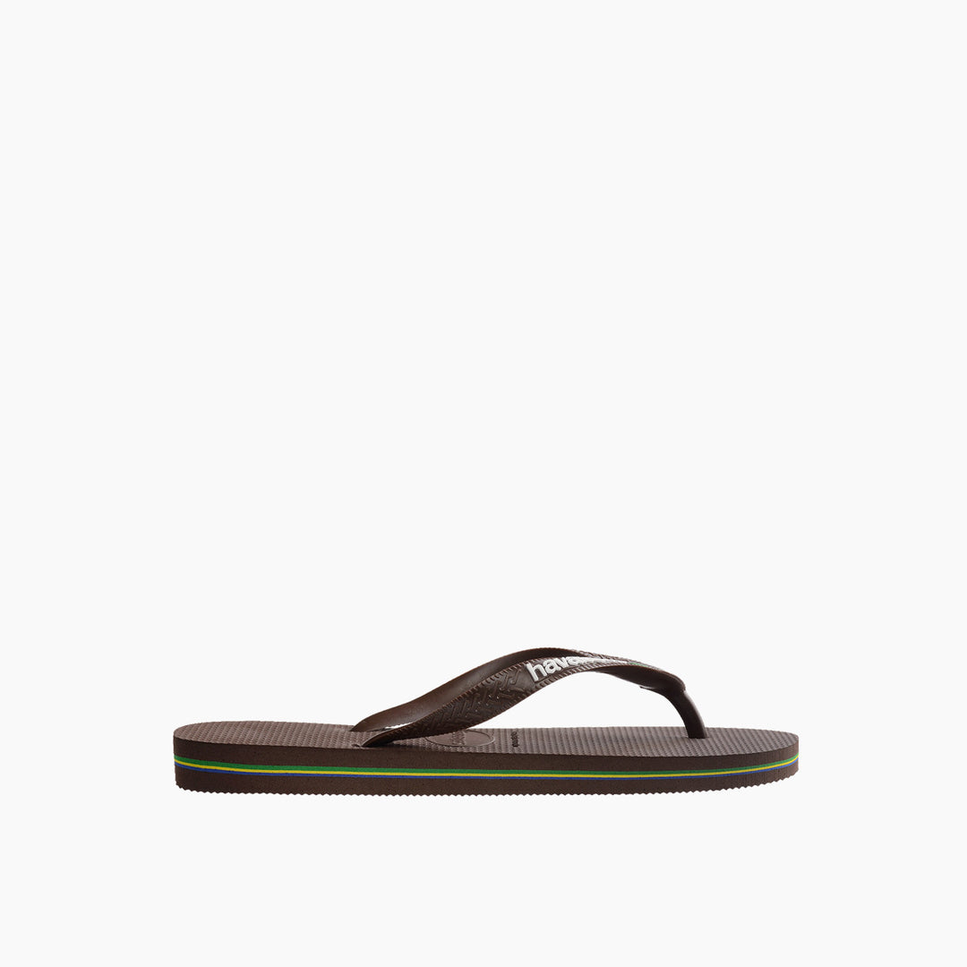 Havaianas Brasil Logo Flip Flops - Dark Brown