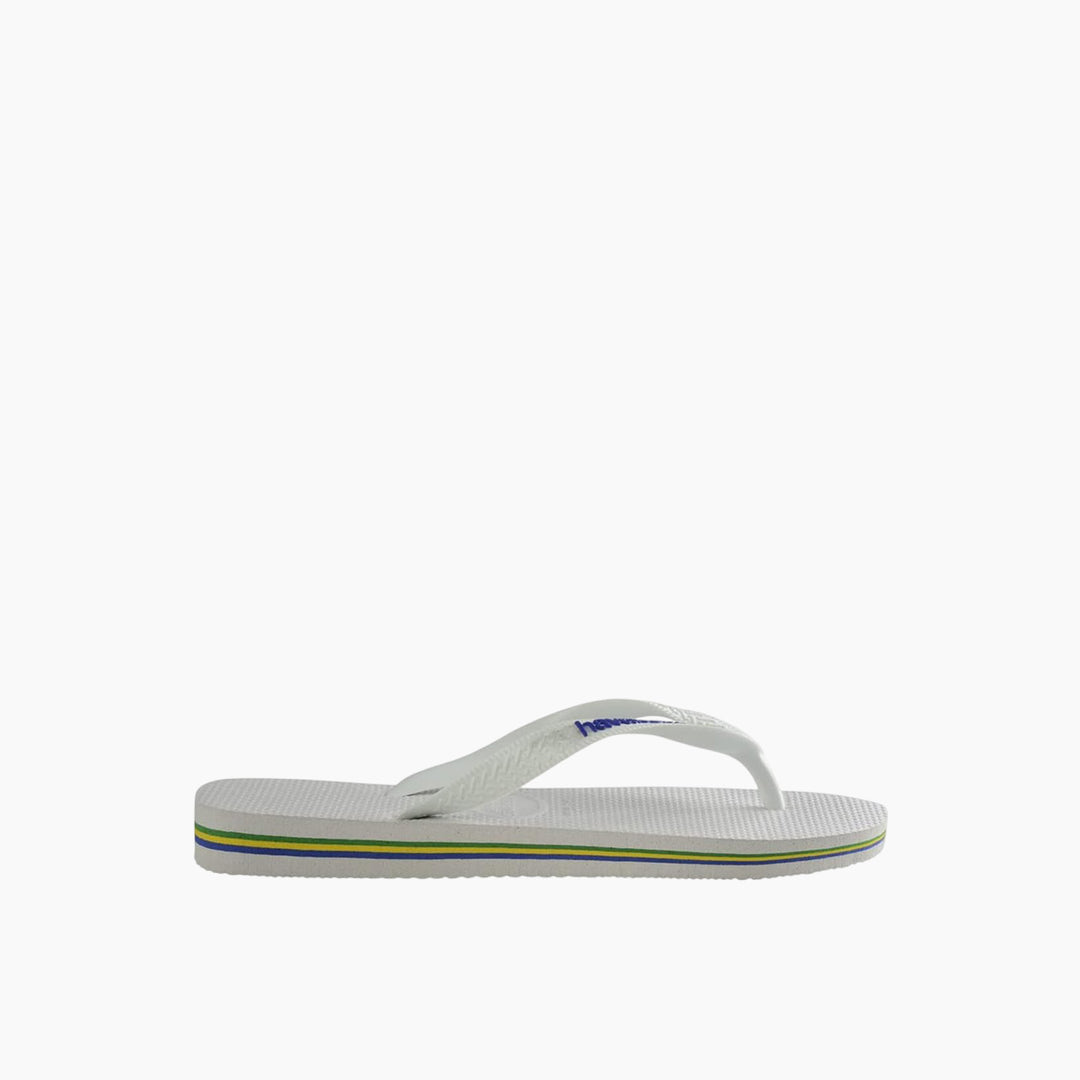 Havaianas Brasil Logo Flip Flops - White