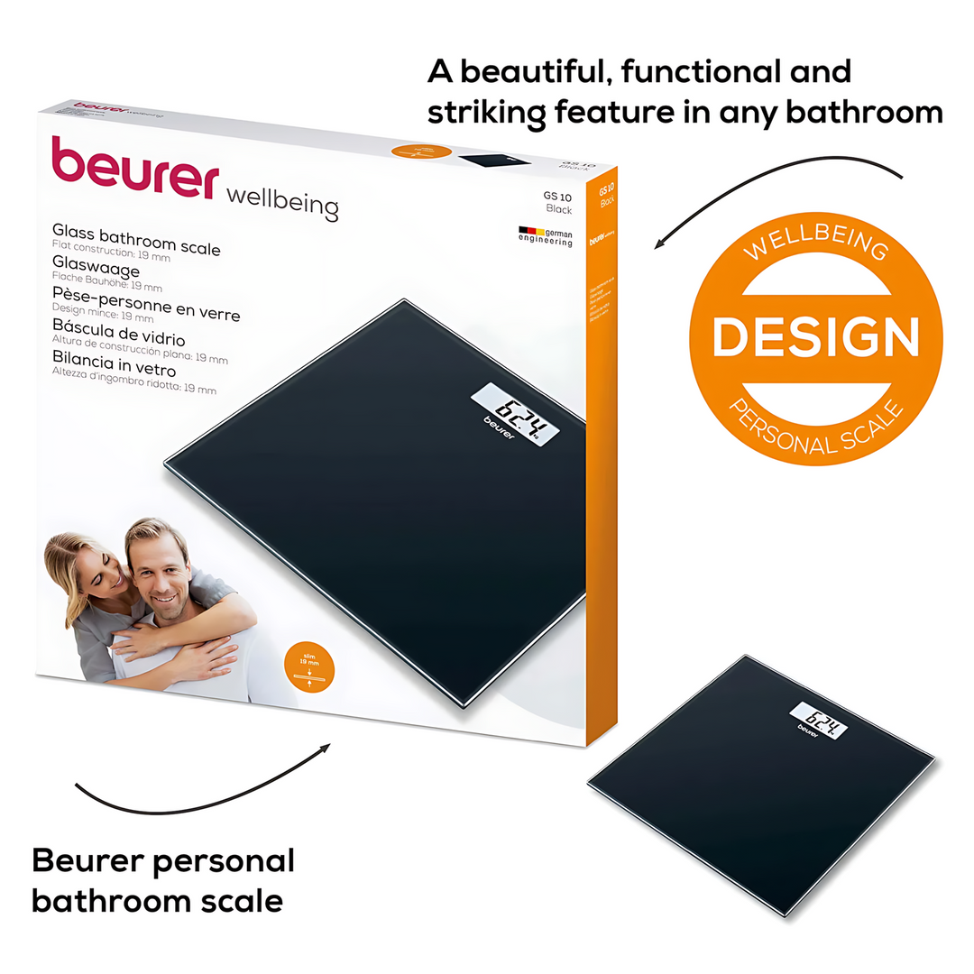Beurer Glass Scale Black - Gs 10 B