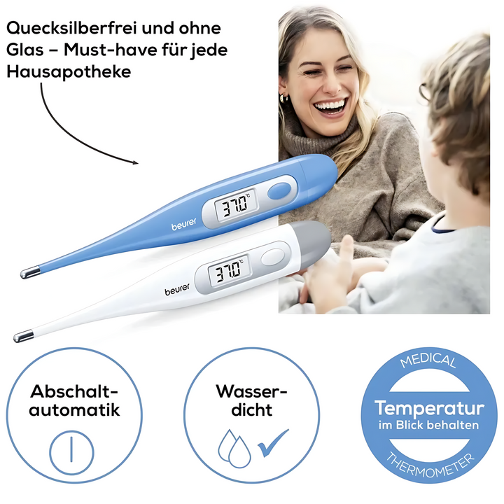 Beurer مقياس حرارة أبيض - Ft 09