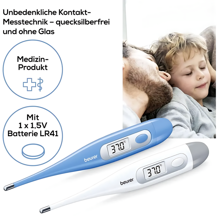 Beurer مقياس حرارة أبيض - Ft 09