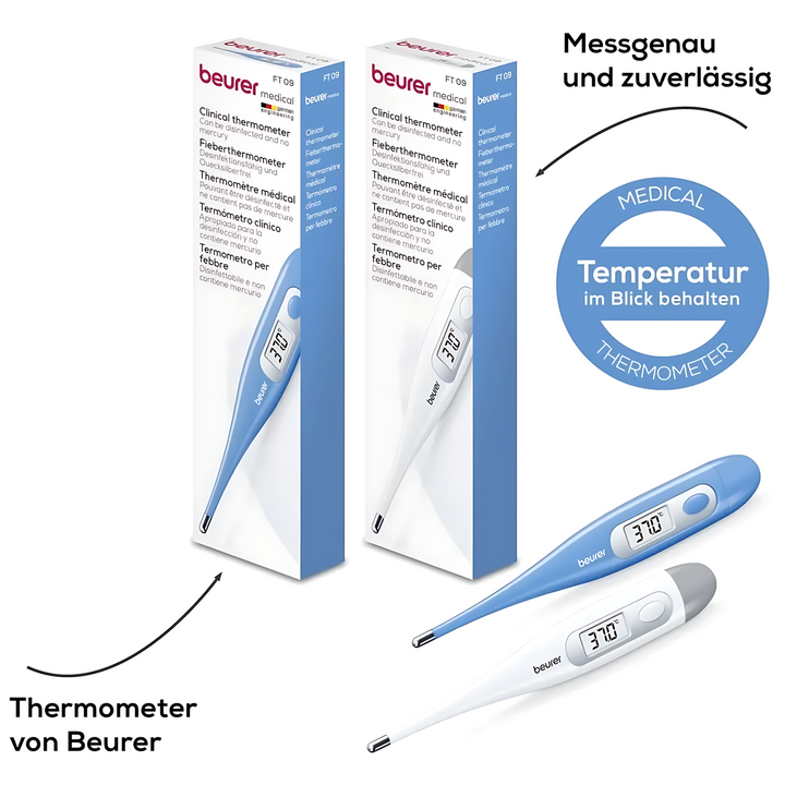 Beurer مقياس حرارة أبيض - Ft 09