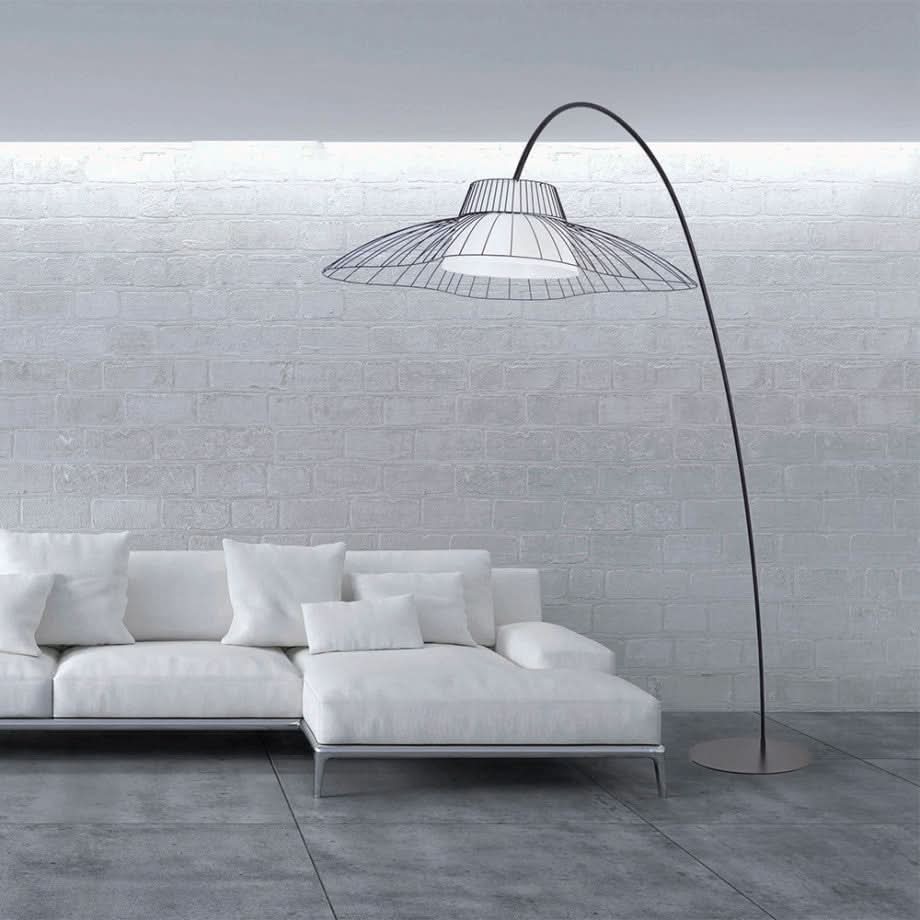 Flam &amp; Luce Curvy Floor Lamp - HUNA