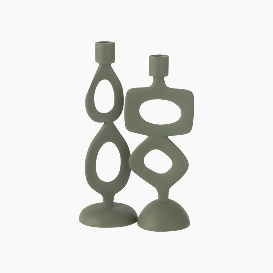 Candle holder aluminum set with durable aluminum construction