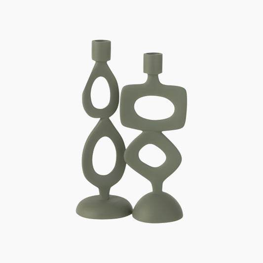 Deco Crush Candle Holder Aluminum Set