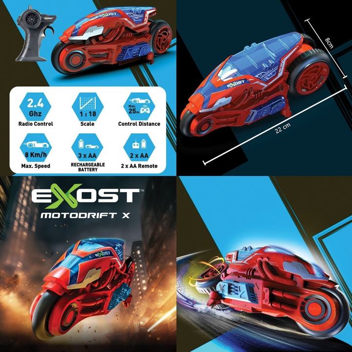Silverlit Motodrift X RC car with blue LED lights