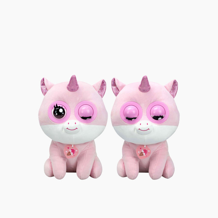 Silverlit Winksies pink strawberry unicorn stuffed animal in ice cream cup
