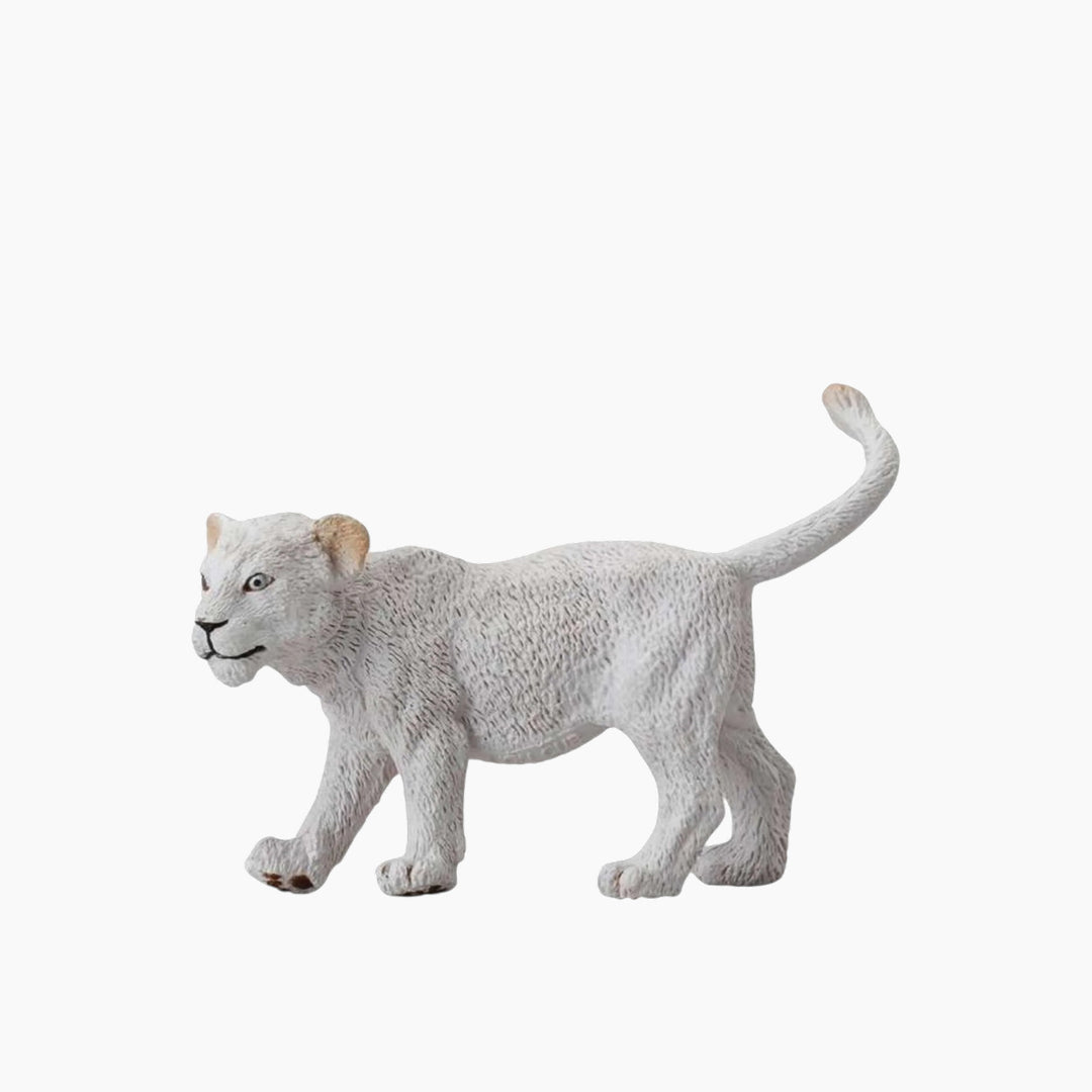 Collecta White Lion Cub - Walking Animal Toy Figure