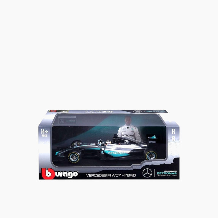 Bburago 2016 Mercedes AMG Petronas W07 Hybrid Diecast Car