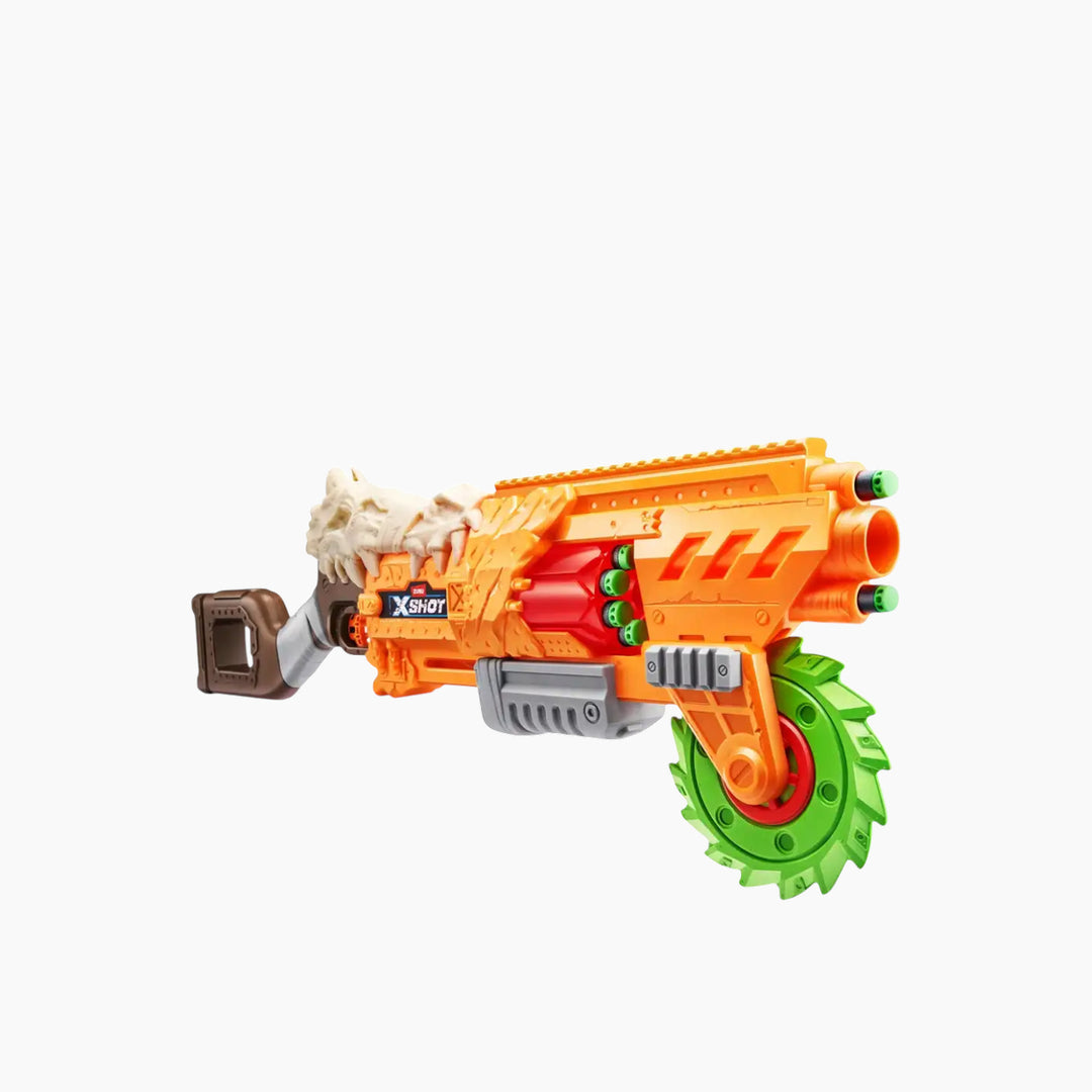 Zuru X-Shot Insanity Horrorfire Doomsday toy blaster with rotating foam saw blade