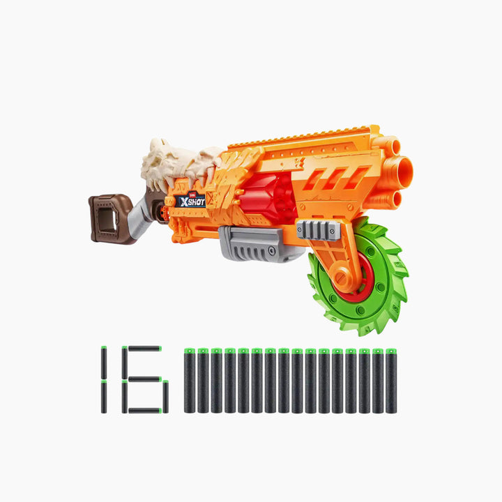 Zuru X-Shot Insanity Horrorfire Doomsday toy blaster with rotating foam saw blade