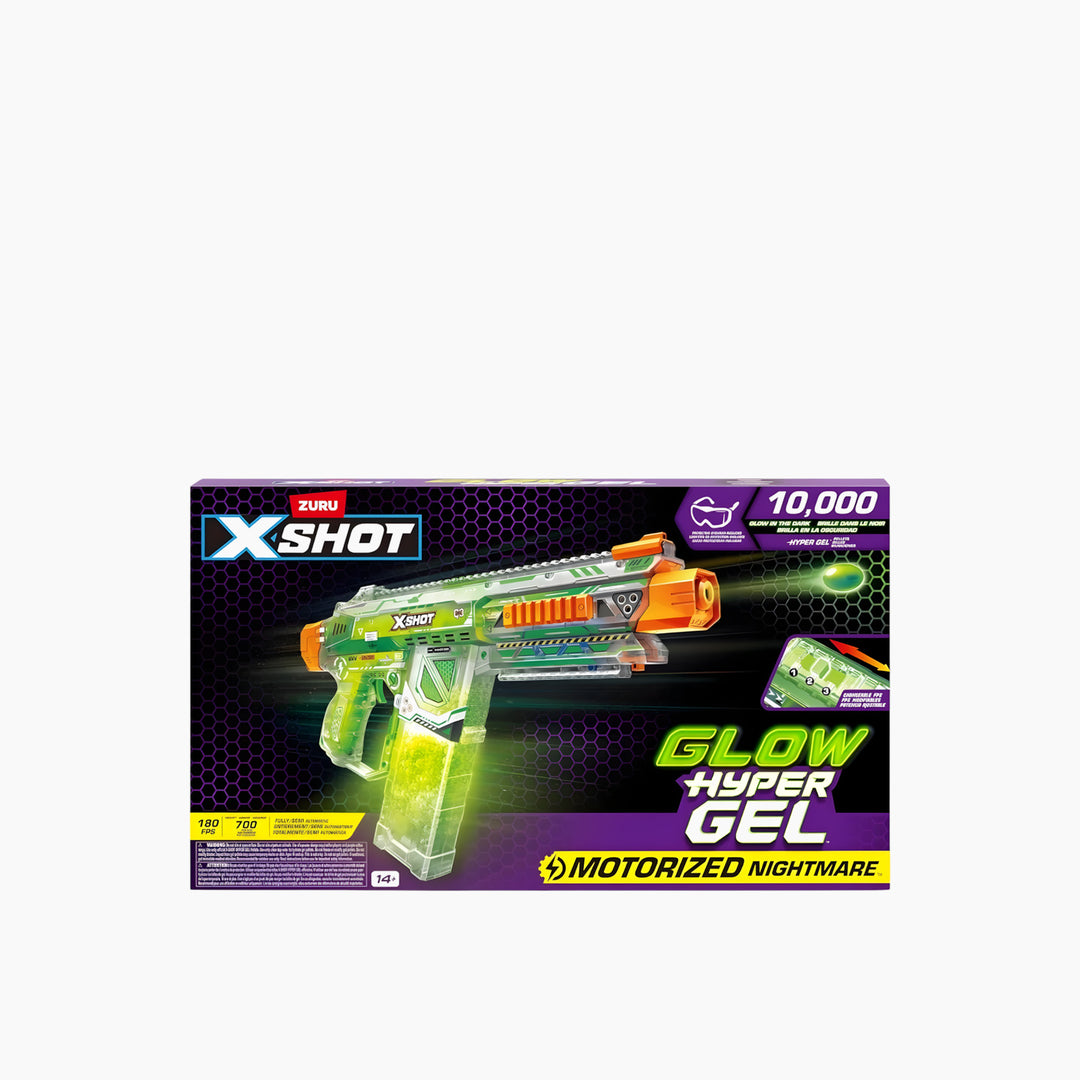 Zuru X-Shot Hyper Glow Nightmare large blaster with 10,000 gel pellets