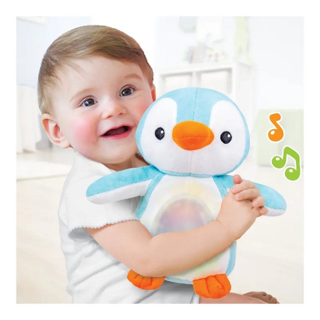 Winfun plush penguin soother with gentle light and lullabies