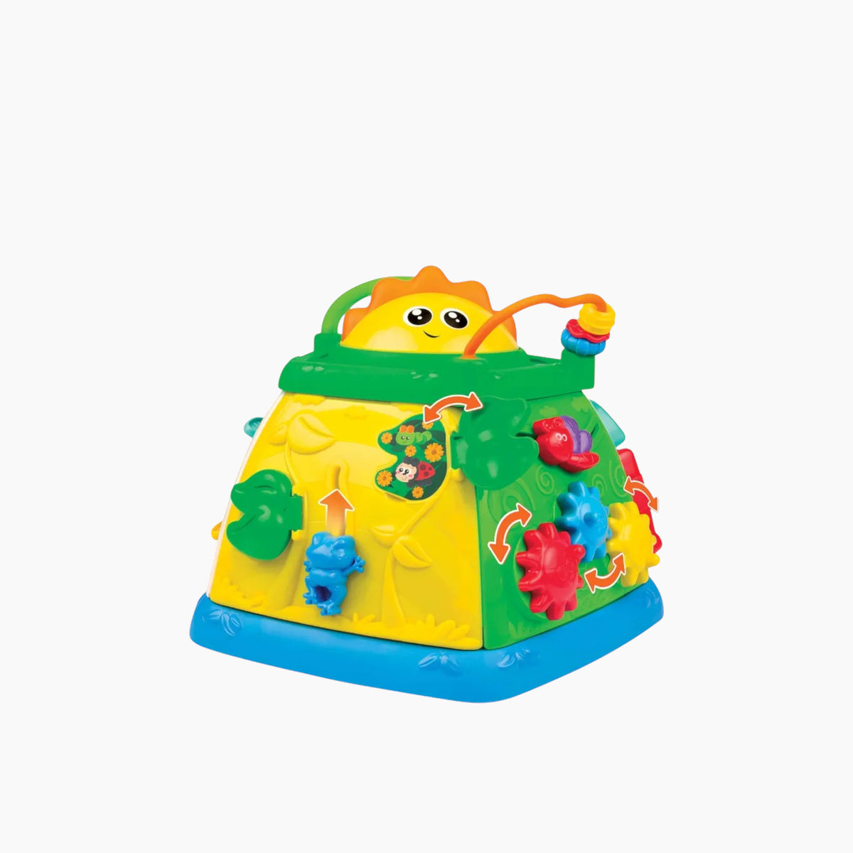 Winfun Lil’ Greenthumb Activity Cube with six interactive play panels