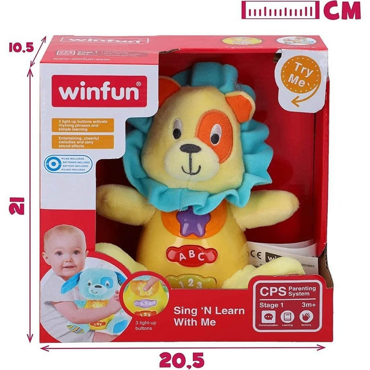 Winfun Caesar The Lion musical toy with light-up buttons