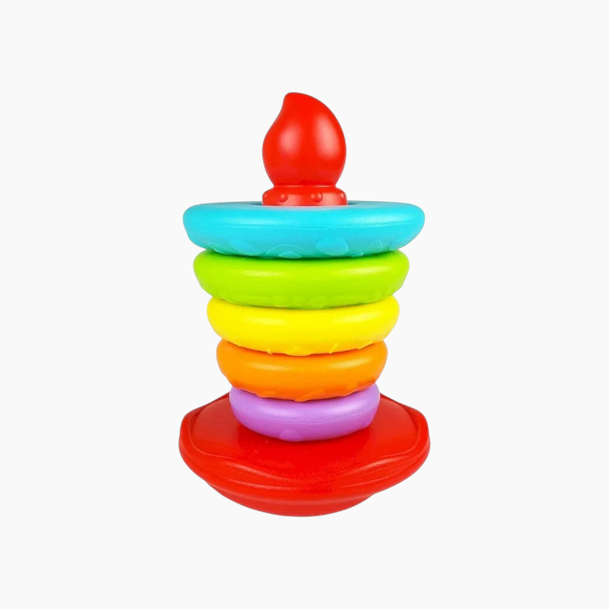 Winfun Wobble Cake Stacker with colorful rings and roly-poly base