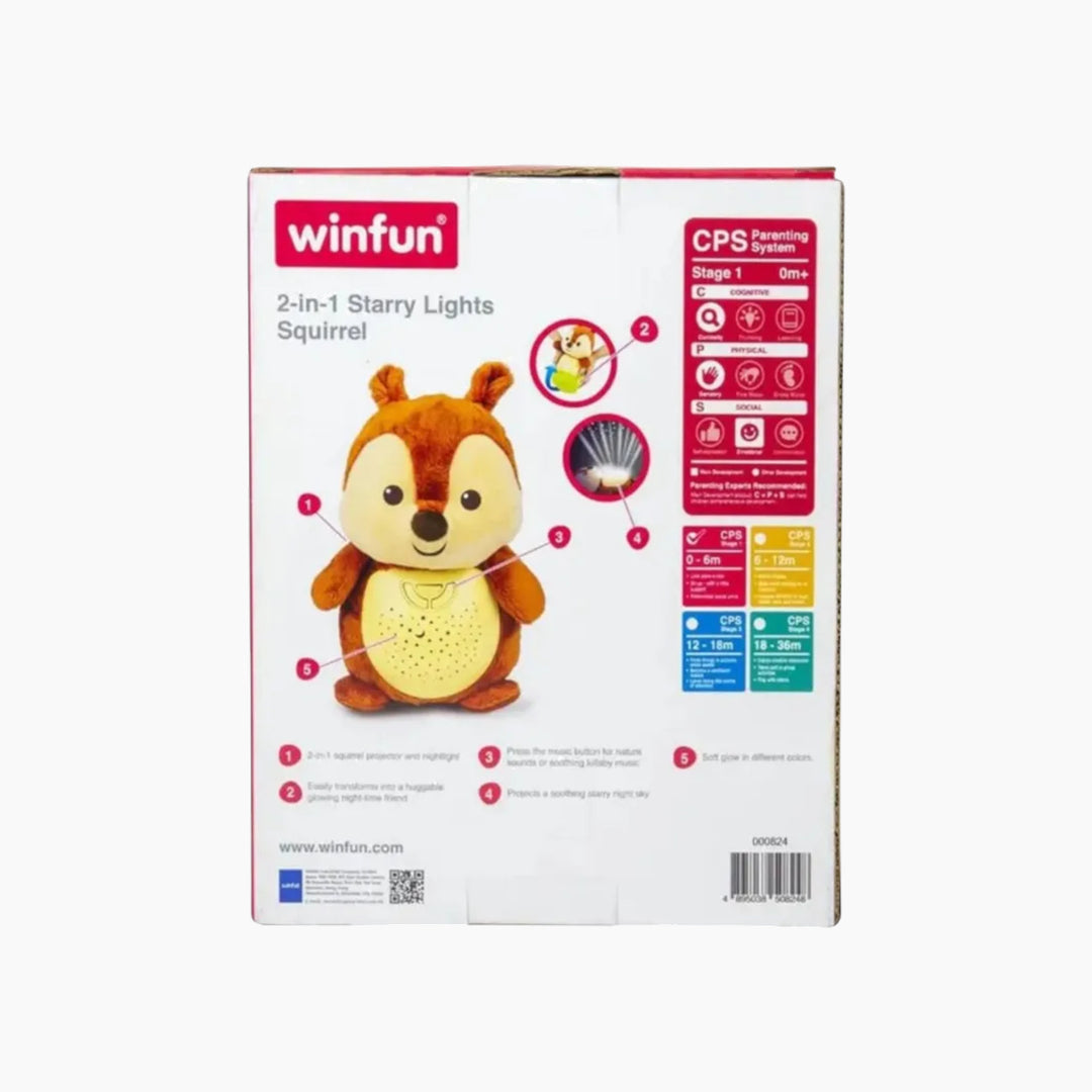 Winfun 2-in-1 Starry Lights Squirrel night light