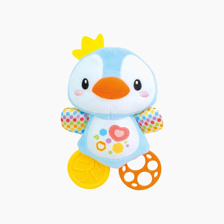 Winfun newborn baby gift set with musical keyboard, penguin, fish, and flower rattle